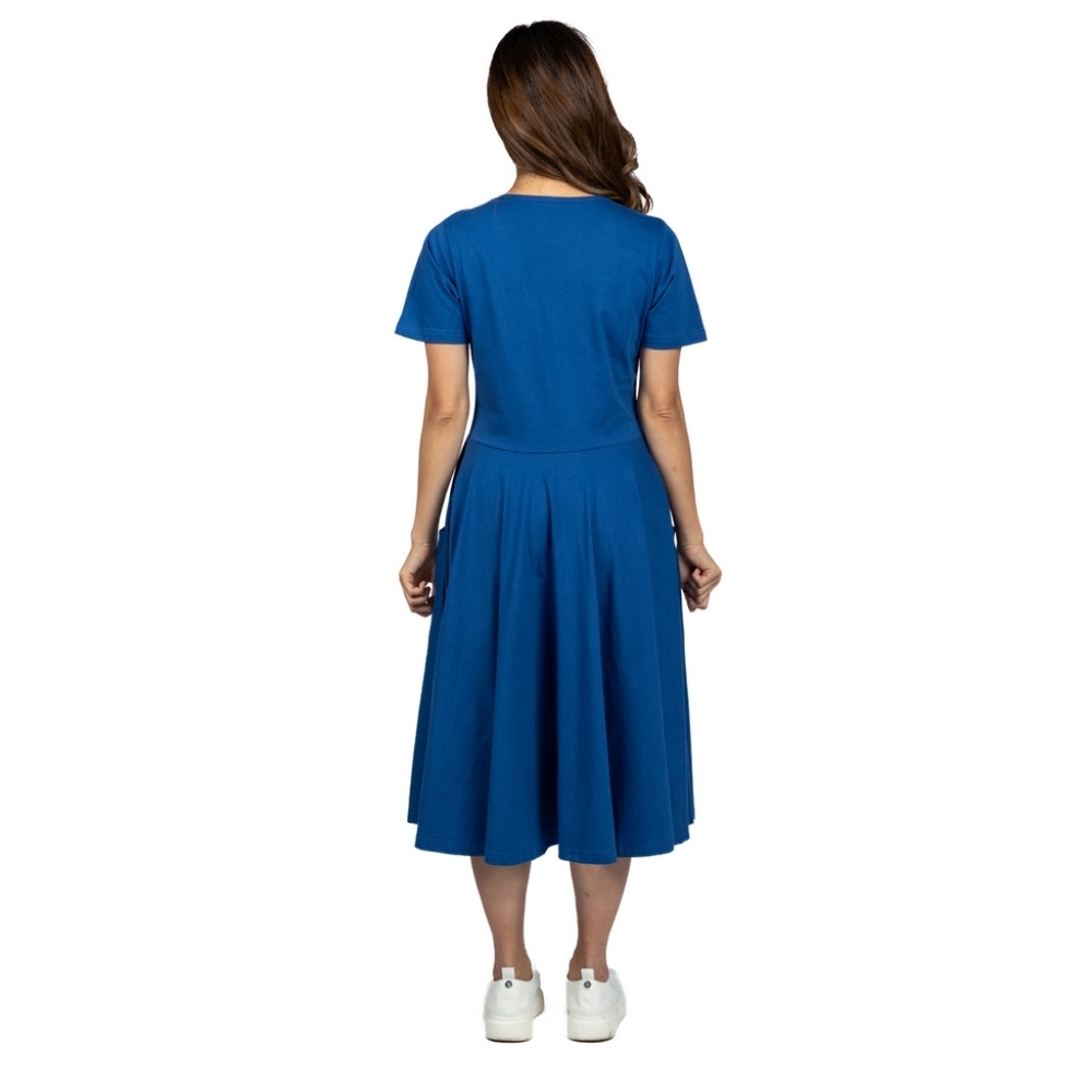 Svaha Navy Blue Twirl Dress Size M - Picture 4 of 10